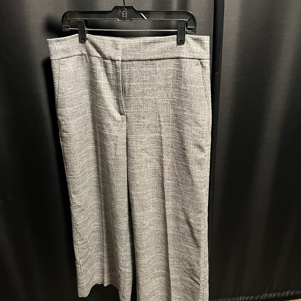 Ann Taylor Textured Gray Ankle Pants
